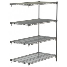 Metroseal 4-Shelf Corrosion Resistant Wire Shelving Unit - AA566K3