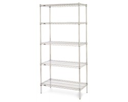 Metro 5-Shelf Super Erecta Brite Industrial Wire Shelving - 5N327BR