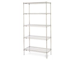 Metro 5-Shelf Chrome Industrial Stockroom Wire Shelving - 5N317C