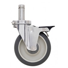Metro Stainless Polyurethane Swivel Brake Caster - 5MPBXGSA