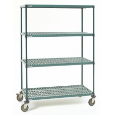Metro PR182463NK3-5MP Pro Industrial Plastic Shelf Cart