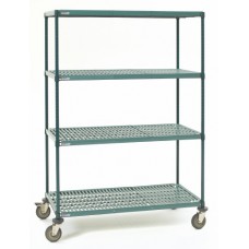 Metro PR245463NK3-5MP Super Erecta Pro Industrial Plastic Shelf Cart