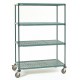 Metro PR182463NK3-5MP Pro Industrial Plastic Shelf Cart