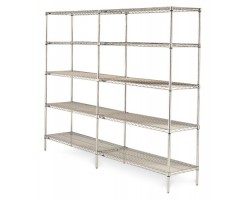 Metro 5-Shelf Chrome Industrial Stockroom Wire Shelving - 5AN567C