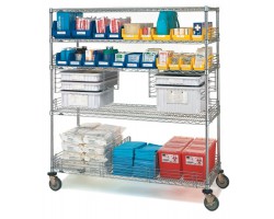 Metro Super Erecta Stainless Steel Wire Shelf Cart - 245463NS-5PC