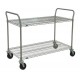 Metro 2-Shelf Brite Wire Utility Stock Cart - 2SPN33ABR