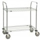 Metro 2-Shelf Chrome Wire Utility Stock Cart -2SPN33DC
