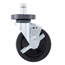 Metro Resilient Rubber Swivel Brake Stem Caster - 5MB