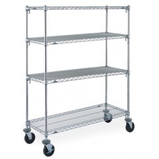 Metro 4-Shelf Super Adjustable Chrome Wire Shelf Cart - A436BC