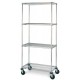 Metro 4-Shelf Brite Finish Wire Shelf Stock Room Cart - N336BBR