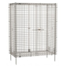 Metro Stationary Stainless Wire Shelving Security Cage - SEC33S
