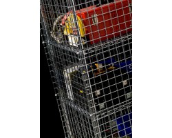 Metro Stationary Chrome Wire Shelving Security Cage - SEC33C