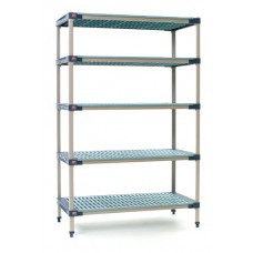 Metro 5-Shelf MetroMax 4 Open Grid Plastic Shelving Unit - 5X327G4 
