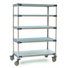 MetroMax 4 Open Grid Industrial Plastic 5-Shelf Cart - 5X1830PG4
