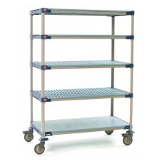MetroMax 4 Open Grid Industrial Plastic 5-Shelf Cart - 5X1854PG4