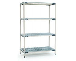 MetroMax 4-Shelf Open Grid Plastic Shelving Unit - X336GX3