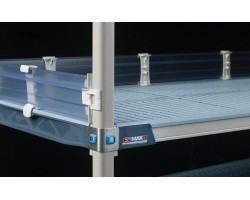 MetroMax MXLS24-4P Solid Clear Stackable Shelf Ledges