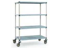 MetroMax Q 4-Shelf Industrial Plastic Mobile Cart - Q356EG3 