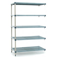 MetroMax-Q 5-Shelf Open Grid Plastic Shelving Unit - 5AQ317G3