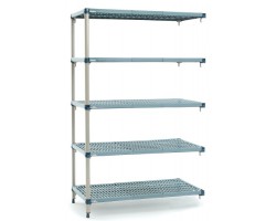MetroMax-Q 5-Shelf Open Grid Plastic Shelving Unit - 5AQ527G3