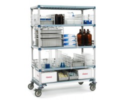 MetroMax Q 4-Shelf Industrial Plastic Mobile Cart - Q356EG3 