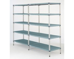 MetroMax-Q 5-Shelf Open Grid Plastic Shelving Unit - 5Q327G3