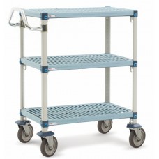 MetroMax - 3-Shelf Plastic Mobile Lab Utility Cart - MQUC1830G-35