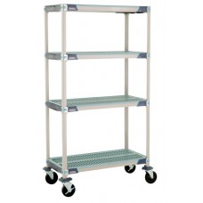 MetroMax I 4-Shelf Open Grid Plastic Shelves Cart - X1830BGX3