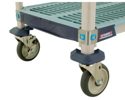 MetroMax I 4-Shelf Open Grid Plastic Shelves Cart - X1854EGX3