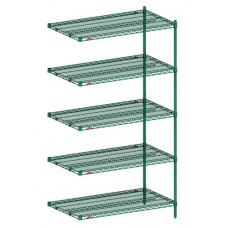 Metroseal 5-Shelf Corrosion Resistant Wire Shelving Unit - 5AN317K3