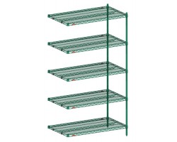 Metroseal 5-Shelf Corrosion Resistant Wire Shelving Unit - 5AN317K3