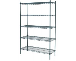 Metroseal 4-Shelf Corrosion Resistant Wire Shelving Unit - 5N567K3