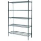 Metroseal 4-Shelf Corrosion Resistant Wire Shelving Unit - 5N317K3