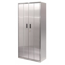 Pucel Stainless Steel Bi-Fold Door Cabinet - BDSC-SS-3678-18