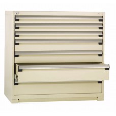 Rousseau R5AHE-4417 7-Drawer Stationary Modular Storage Cabinet – Heavy-Duty Industrial Storage