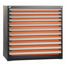 Rousseau R5AHE-4422 11-Drawer Stationary Modular Storage Cabinet – Heavy-Duty 48″W × 24″D × 46″H Industrial Tool & Parts Organizer