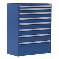 Rousseau R5AHE-5801 8-Drawer Heavy-Duty Stationary Modular Storage Cabinet – 48″W × 24″D × 60″H Industrial Tool & Parts Organizer