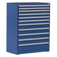 Rousseau R5AHE-5803 11-Drawer Heavy-Duty Stationary Modular Storage Cabinet – 48″W × 24″D × 60″H Industrial Tool & Parts Organizer