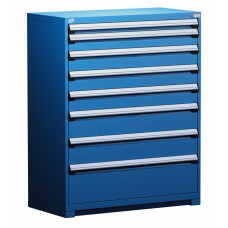 Rousseau R5AHE-5809 8-Drawer Heavy-Duty Stationary Modular Storage Cabinet – 48″W × 24″D × 60″H Industrial Tool & Parts Organizer