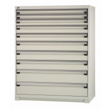 Rousseau R5AHE-5818 10-Drawer Stationary Modular Storage Cabinet – Heavy-Duty Industrial Tool Storage