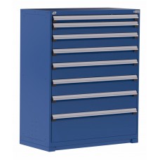 Rousseau R5AHE-5851 8-Drawer Heavy-Duty Stationary Modular Storage Cabinet – 48″W × 24″D × 60″H Industrial Tool & Parts Organizer
