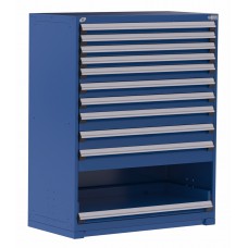 Rousseau R5AHE-5857 10-Drawer Stationary Modular Storage Cabinet – Heavy-Duty Industrial Tool & Parts Storage