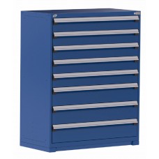 Rousseau R5AHE-5865 8-Drawer Heavy-Duty Stationary Modular Storage Cabinet – 48″W × 24″D × 60″H Industrial Tool & Parts Organizer