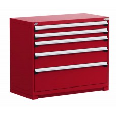 Rousseau R5AHG-3807 5-Drawer Stationary Modular Storage Cabinet – Heavy-Duty Industrial Storage