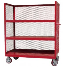 MECO 3S3672-4R-G Three-Sided Steel Service Cart, 36 x 72 Inch, 2,400 Lb Capacity MECO 3S3672-4R-G Three-Sided Steel Service Cart, 36 x 72 Inch, 2,400 Lb Capacity