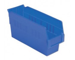 LEWISBins SB124-6 Hopper Front Plastic Shelf Bins - 8 per Carton