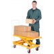 Vestil SCSC-800-2040 Self-Elevating Cart with 800 lb Capacity | 20" x 40" Platform, Automatic Height Adjustment