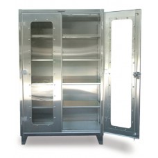 Strong Hold Stainless Clear View Storage Cabinet - 46-LD-244-SR-SS
