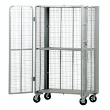 Vestil FST-2744-2 Folding Security Wire Mesh Cart with 2,000 lb Capacity