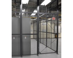 WireCrafters 2-Walls Style 840 Security Cage W6682H - Hinged Door